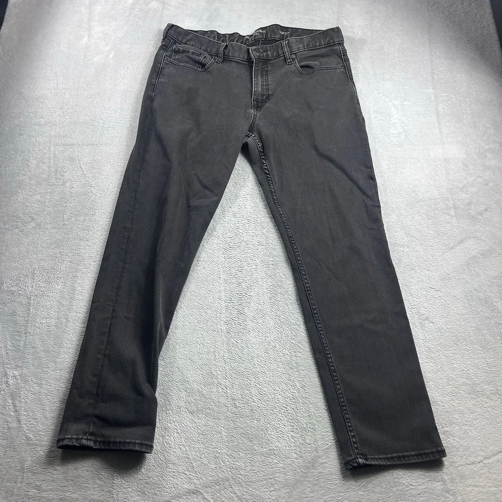 Banana Republic Traveler Jean 34x28* Slim Fit Mens Denim Pants Black‎
